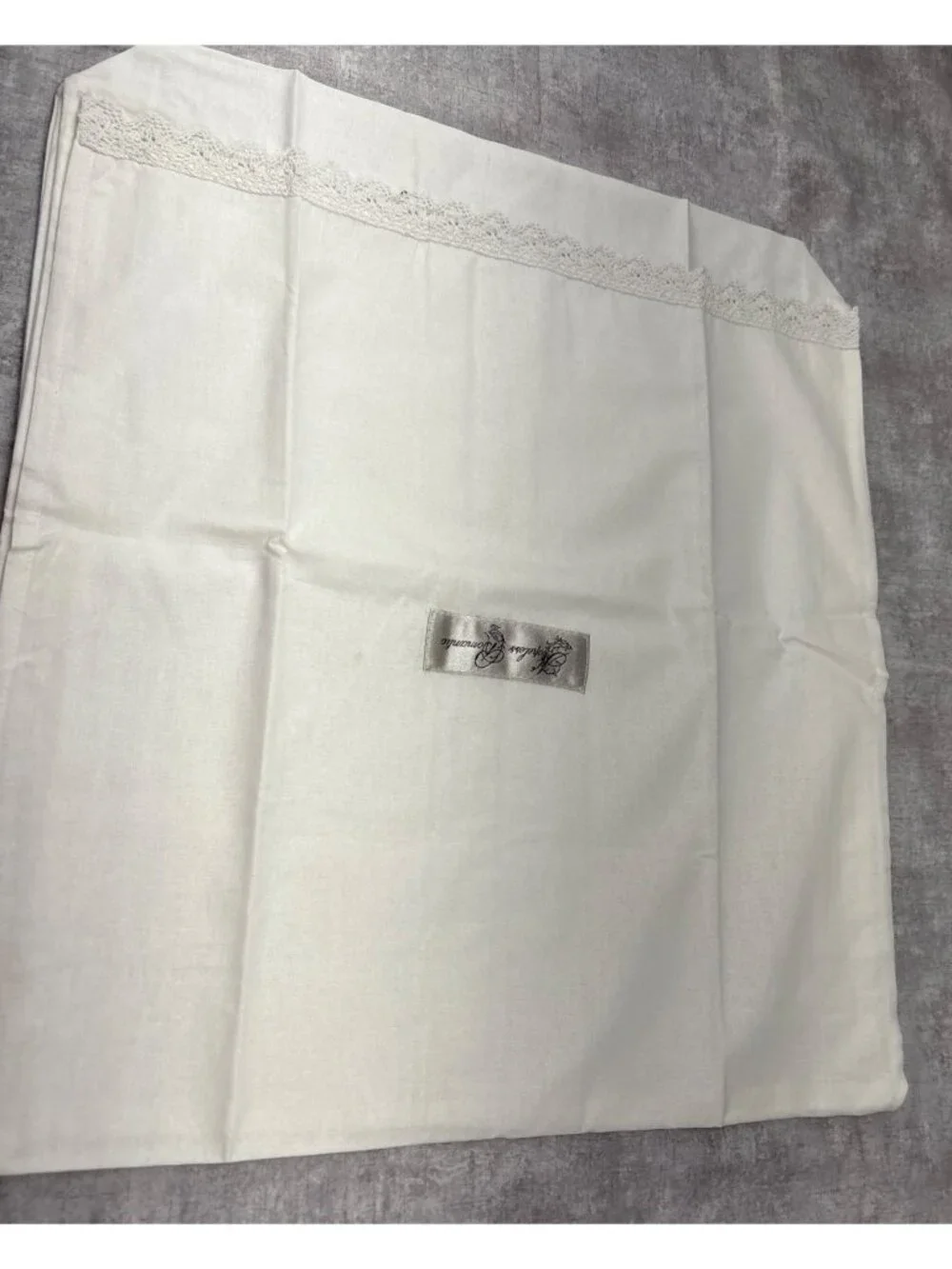 Hopeless Romantic Lace Cotton 16x16 Handmade Pillowcase White Linen Accent 1 Pc